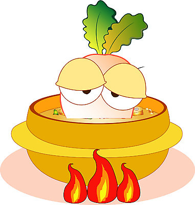 EPS 클립아트 식물 음식 채소 일러스트 식재료 상상 불 불꽃 사람없음 솥 무 솥단지 국내일러스트 자연요소 주방용품 뿌리채소 파일형식 벡터