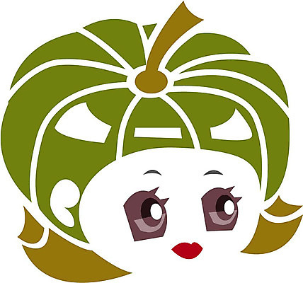 EPS 클립아트 식물 열매 얼굴 채소 일러스트 식재료 상상 호박 표정 의인화 형상 사람 표현 묘사 국내일러스트 신체부위 파일형식 벡터