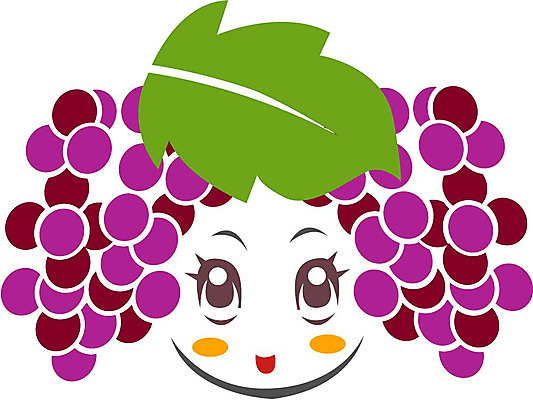 EPS 클립아트 식물 열매 얼굴 음식 과일 일러스트 상상 포도 표정 의인화 형상 사람 초록색 농작물 보라색 표현 묘사 포도송이 국내일러스트 컬러 농업 신체부위 파일형식 벡터