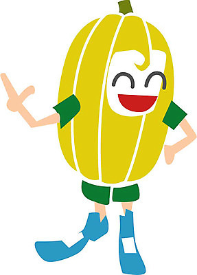 EPS 클립아트 식물 열매 얼굴 음식 과일 일러스트 상상 표정 의인화 형상 농작물 노란색 표현 묘사 참외 국내일러스트 컬러 농업 신체부위 파일형식 벡터