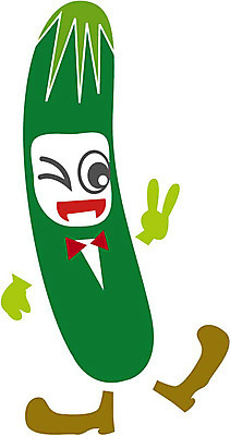 EPS 클립아트 식물 얼굴 채소 일러스트 식재료 상상 오이 표정 의인화 형상 초록색 표현 묘사 국내일러스트 컬러 신체부위 파일형식 벡터