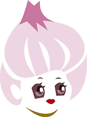 EPS 클립아트 식물 얼굴 채소 일러스트 식재료 상상 표정 의인화 마늘 형상 사람 표현 묘사 국내일러스트 신체부위 파일형식 벡터