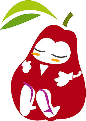 EPS 클립아트 식물 캐릭터 열매 얼굴 과일 일러스트 상상 표정 의인화 형상 표현 묘사 과일캐릭터 모과 일러캐릭터 신체부위 파일형식 벡터