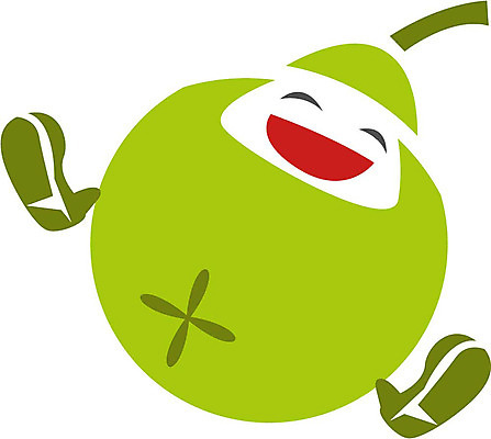 EPS 클립아트 식물 캐릭터 열매 얼굴 과일 일러스트 상상 표정 의인화 형상 초록색 표현 묘사 과일캐릭터 모과 일러캐릭터 컬러 신체부위 파일형식 벡터
