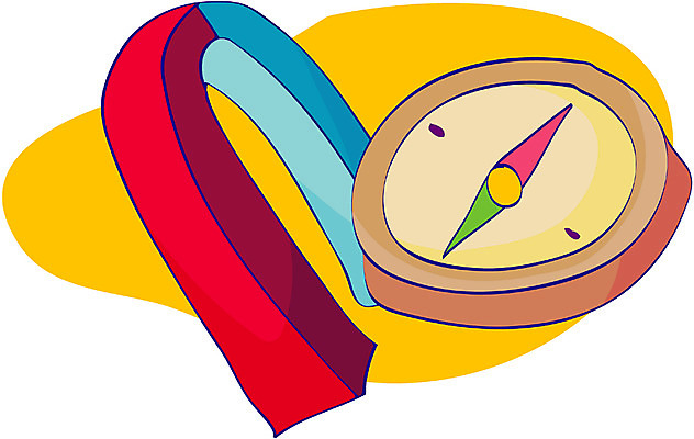 EPS 클립아트 과학 일러스트 실험기구 사람없음 나침반 방향 오브젝트 자석 과학소품 국내일러스트 파일형식 벡터