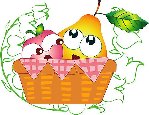 EPS 클립아트 식물 열매 음식 잎 과일 일러스트 상상 나뭇잎 사람없음 농작물 바구니 배 복숭아 서양배 국내일러스트 농업 배_과일 파일형식 벡터