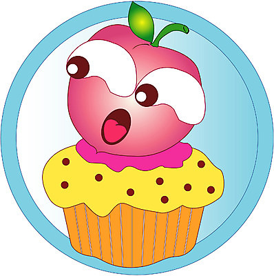 EPS 클립아트 식물 열매 음식 과일 일러스트 상상 디저트 사람없음 케이크 복숭아 과일캐릭터 머핀 복숭아캐릭터 일러캐릭터 캐릭터 빵 파일형식 벡터