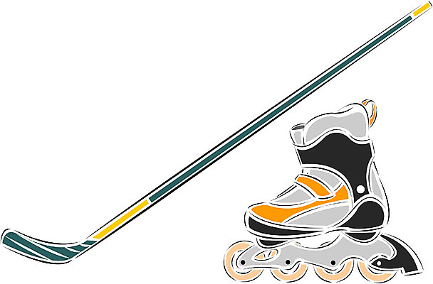 EPS 클립아트 스포츠용품 일러스트 레저 사람없음 레포츠 막대기 롤러블레이드 하키채 인라인하키 국내일러스트 스포츠 취미 오브젝트 하키 하키용품 파일형식 벡터