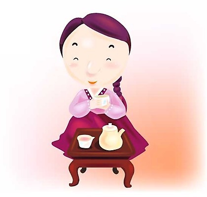 EPS 전통 여자 명절 아시아 초등학생 어린이 일러스트 잔 한명 사람 소녀 추석 찻잔 다기 다도 한복 여자만 여자한명만 어린이만 소녀만 소녀한명만 국내일러스트 1 학생 한국전통 식기 기념일 나라 예절 전통의상 파일형식 벡터