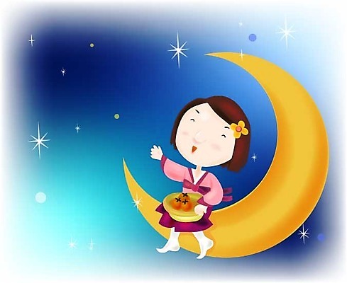 EPS 전통 여자 명절 열매 아시아 초등학생 어린이 과일 일러스트 상상 감 한명 사람 소녀 설날 추석 달밤 초승달 한복 여자만 여자한명만 어린이만 소녀만 소녀한명만 국내일러스트 식물 1 학생 한국전통 기념일 나라 달 전통의상 파일형식 벡터