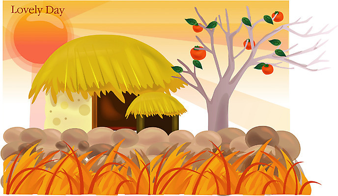 EPS 식물 사계절 계절 열매 백그라운드 고건축 과일 일러스트 자연 한국 돌담 초가집 감 풍경 사람없음 야외 가을 풀 저녁 감나무 가을배경 국내일러스트 나무 건축물 아시아 한옥 담장 돌_바위 야간 생태계 파일형식 벡터 가을_계절