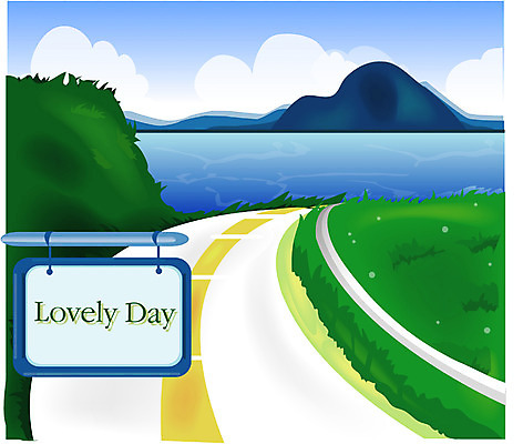 EPS 주간 사계절 계절 도로 길 바다 백그라운드 일러스트 난간 교통시설 자연 하늘 풍경 해변 사람없음 야외 여름 표지판 고속도로 해변도로 국내일러스트 자연요소 교통 알림판 시설 생태계 파일형식 벡터