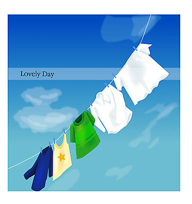 EPS 주간 옷 사계절 계절 백그라운드 티셔츠 일러스트 자연 하늘 풍경 사람없음 야외 여름 빨래 빨랫줄 국내일러스트 자연요소 줄 셔츠 가사 생태계 파일형식 벡터