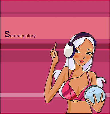 EPS 웰빙 사계절 계절 여자 수영복 음악 여행 일러스트 휴가 한명 사람 20대 성인 여름 여름휴가 바캉스 비키니 섹시 헤드폰 헤드셋 음악감상 시디플레이어 여자만 여자한명만 성인여자만 청년만 청년여자만 성인한명만 청년여자한명만 성인여자한명만 성인만 국내일러스트 1 옷 음향기기 컨셉 문화예술 청년 전자제품 감상 파일형식 벡터 여름_계절