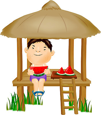 EPS 계절 어린이교육 교육 남자 어린이 과일 일러스트 방학 여름음식 수박 여름방학 한명 사람 풍경 소년 20대 성인 여름 여름휴가 바캉스 참외 원두막 소서 남자만 남자한명만 제철음식 제철과일 국내일러스트 1 음식 휴가 청년 절기 제철 파일형식 벡터 여름_계절