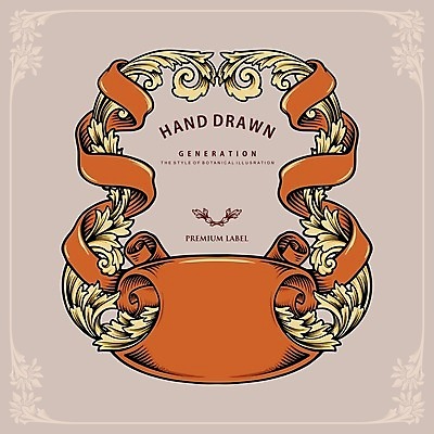 EPS 해외이미지 디자인 일러스트 프레임 사람없음 화려 클래식 우아함 복고 바로크 해외일러스트 컨셉 파일형식 벡터 이미지허브