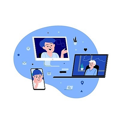 EPS 해외이미지 교육 얼굴 선 인터넷 일러스트 통신 회의 사람 노트북 스마트폰 컴퓨터 스크린 모니터 업무 네트워크 플랫 연결 부름 온라인 동영상 고립 엘리먼트 프리랜서 해외일러스트 직업 비즈니스 모션 신체부위 전자제품 핸드폰 스마트기기 작업 파일형식 벡터 이미지허브