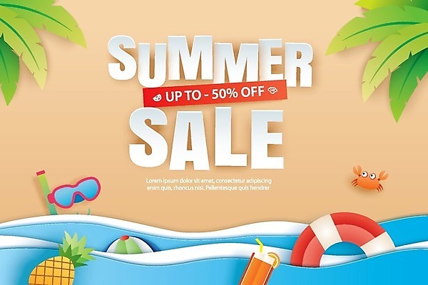 EPS 해외이미지 영어 물결 바다 일러스트 타이포그라피 사람없음 세일 게 오렌지주스 파인애플 야자수잎 잠수경 구명부환 해외일러스트 문자 잎 과일 갑각류 과일주스 안전장비 물안경 열대과일 튜브 파일형식 벡터 이미지허브