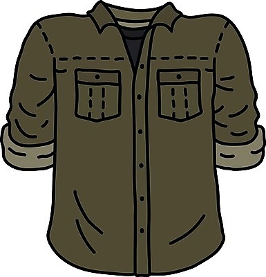 EPS 해외이미지 옷 셔츠 일러스트 소년 초록색 유행 만화 올리브 군용 육군 해외일러스트 열매 남자 어린이 컬러 상의 군대 파일형식 벡터 이미지허브