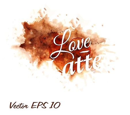 EPS 해외이미지 커피 일러스트 수채화 사람없음 손그림 해외일러스트 음료 파일형식 벡터 이미지허브