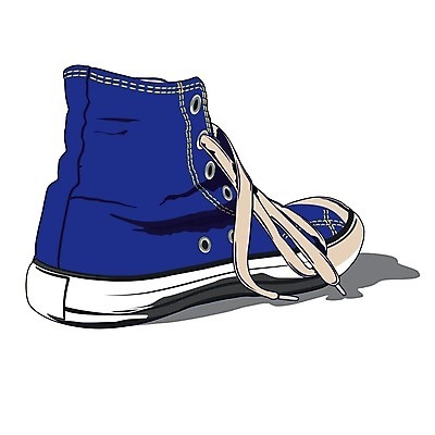 EPS 해외이미지 디자인 줄 스포츠 운동화 신발 일러스트 파란색 운동복 유행 클래식 복고 운동화끈 유일 해외일러스트 옷 컬러 컨셉 끈 파일형식 벡터 이미지허브