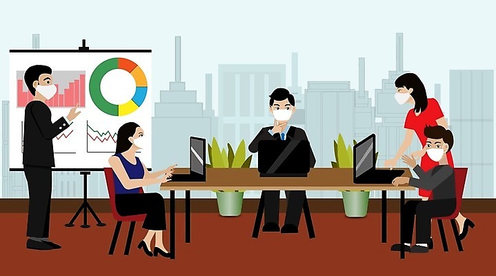 EPS 해외이미지 직업 라이프스타일 얼굴 음료 일러스트 비즈니스 통신 회의 새로움 직장 건강 가면 안전 사람 앉기 노트북 컴퓨터 사무실 업무 수술 바이러스 보호 토론 만화 종업원 책상 경영자 예방 번짐 경영 돌봄 소셜 해외일러스트 가구 컨셉 회사 의학 모션 생활 신체부위 치료 전자제품 작업 리더 파일형식 벡터 효과 이미지허브