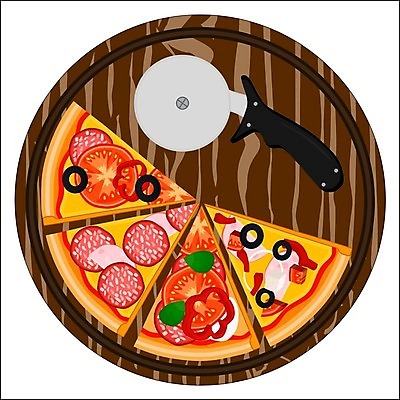 EPS 해외이미지 일러스트 도마 피자 사람없음 조각피자 피자조각 피자집 피자칼 해외일러스트 조각 주방용품 패스트푸드 서양음식 상점 파일형식 벡터 이미지허브