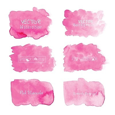 EPS 해외이미지 분홍색 일러스트 캘리그라피 수채화 타이포그라피 글자캘리그라피 사람없음 해외일러스트 문자 컬러 파일형식 벡터 이미지허브