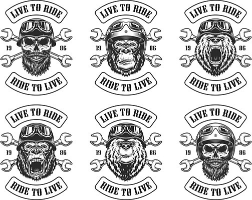 EPS 해외이미지 디자인 옷 스티커 셔츠 일러스트 부분 곰 고글 흑백 그래픽 세트 운동 라벨 검은색 오토바이 수확 흰색 스패너 클래식 수리 승차 헬멧 수집 문신 심볼 서비스 사인 클럽 복고 배지 모터 휘장 라이더 레이서 옛날 해골모형 스타일 해외일러스트 동물 컬러 컨셉 상의 농업 포유류 모션 프레임 촬영기법 건강 모형 바이크 공구 보호장비 파일형식 벡터 이미지허브
