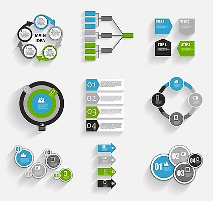 EPS 해외이미지 화살표 일러스트 비즈니스 사람모양 사람없음 세트 사각형 인포그래픽 원형 순서 조직도 해외일러스트 모양 도형 파일형식 벡터 이미지허브