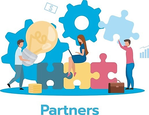 EPS 해외이미지 전신 여자 남자 일러스트 전구 협력 직장 성인 세명 금융 잡기 비즈니스맨 비즈니스우먼 퍼즐 만화 톱니바퀴 성인만 해외일러스트 회사 비즈니스 모션 사람 경제 직장인 파일형식 벡터 이미지허브