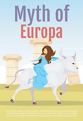 EPS 해외이미지 전신 템플릿 한마리 여자 일러스트 한명 성인 승차 버팔로 그리스로마신화 공주님 로마기둥 성인여자한명만 해외일러스트 1 모션 사람 소 신화 여자한명만 성인여자만 파일형식 벡터 이미지허브