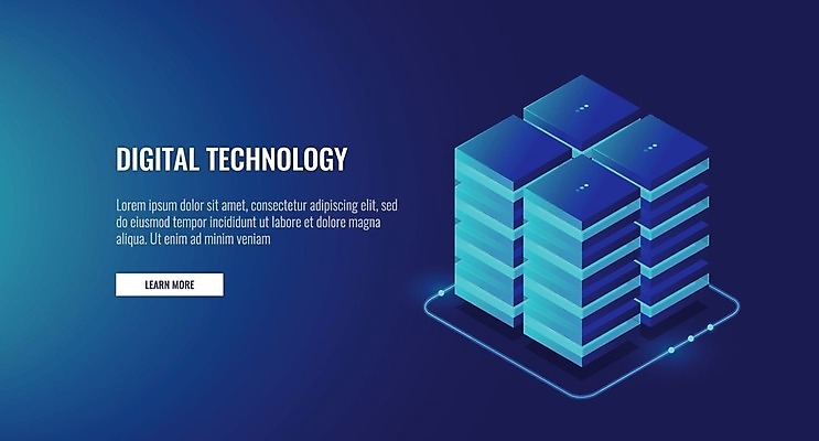 EPS 해외이미지 일러스트 비즈니스 정보기술 사람없음 파란색 디지털 네트워크 서버 해외일러스트 컬러 기술 파일형식 벡터 이미지허브