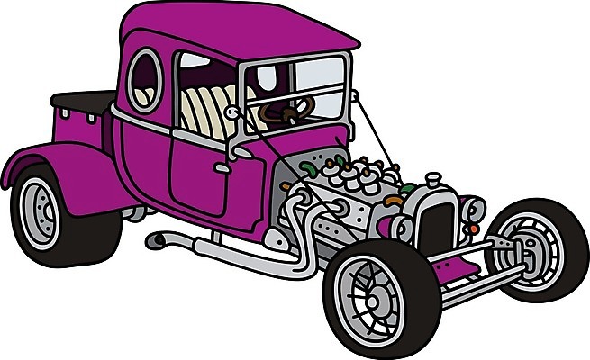 EPS 해외이미지 일러스트 자동차 사람없음 보라색 빈티지 클래식 복고 클래식카 해외일러스트 육상교통 컬러 컨셉 승용차 파일형식 벡터 이미지허브