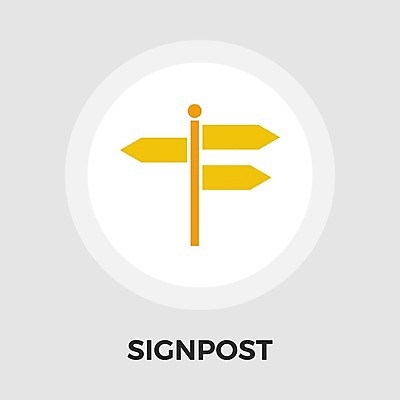 EPS 해외이미지 일러스트 사람없음 노란색 방향 방향표지판 해외일러스트 컬러 표지판 파일형식 벡터 이미지허브