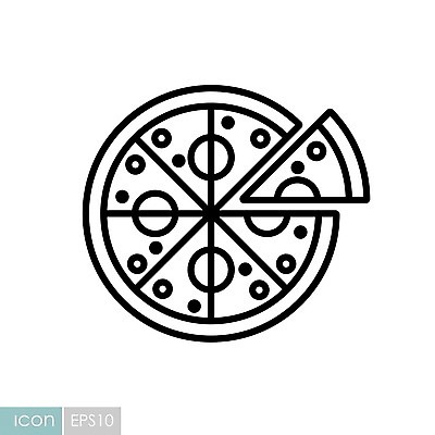 EPS 해외이미지 디자인 라인일러스트 일러스트 피자 사람없음 피자조각 피자집 해외일러스트 조각 패스트푸드 서양음식 상점 파일형식 벡터 음식 인스턴트 이미지허브