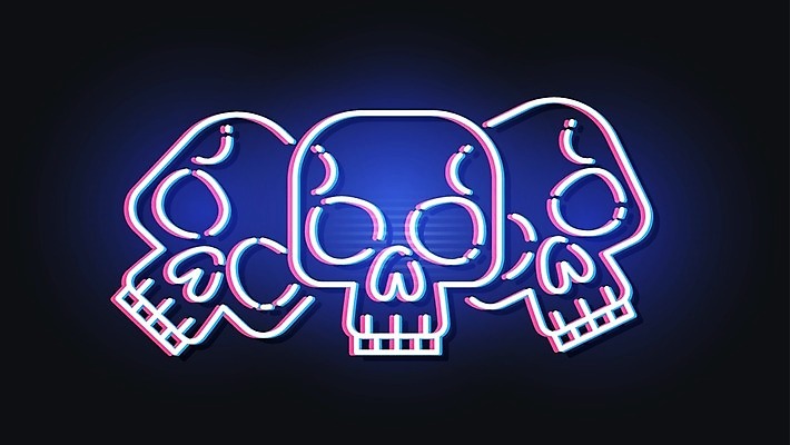 EPS 해외이미지 옷 문화 십자가 티셔츠 일러스트 뼈 골격 사람없음 할로윈 하트 죽음 네온 해적 그런지 증명서 해골모형 호러 해외일러스트 모양 셔츠 모형 도둑 공포 파일형식 벡터 이미지허브