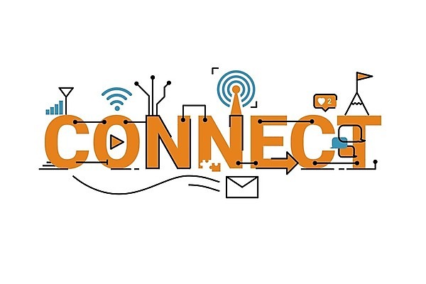 EPS 해외이미지 디자인 영어 말풍선 일러스트 비즈니스 통신 아이디어 타이포그라피 사람없음 주황색 연결 편지 와이파이 네트워킹 해외일러스트 문자 컬러 컨셉 네트워크 무선인터넷 파일형식 벡터 이미지허브