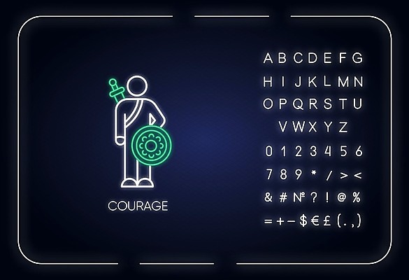 EPS 해외이미지 일러스트 사람모양 사람없음 용기 자신감 네온 해외일러스트 모양 그릇 감정 파일형식 벡터 이미지허브