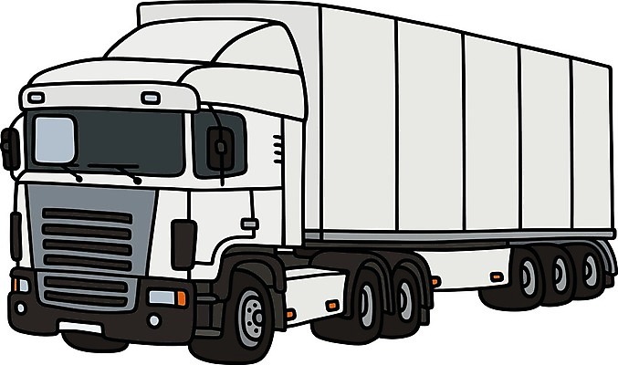 EPS 해외이미지 도로 일러스트 교통시설 자동차 상자 화물 흰색 만화 트랙터 짐차 트레일러 모터 자동 해외일러스트 길 육상교통 컬러 교통 운송업 농기계 시설 특수차량 파일형식 벡터 이미지허브