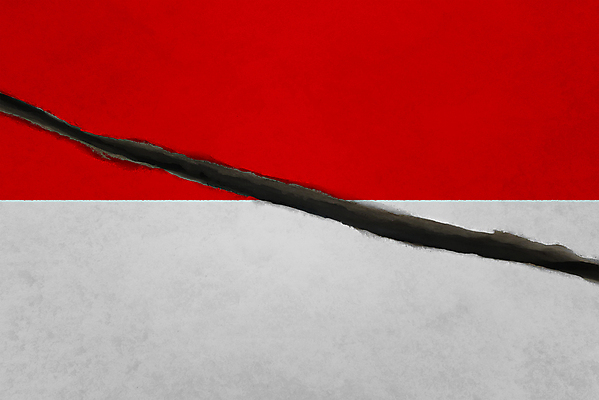 포토 JPG 해외이미지 디자인 배너 벽 백그라운드 사람없음 깃발 그리기 틈 균열 선거 심볼 인도네시아 붕괴 다리찢기 그런지 위기 전국 해외포토 아시아 모션 민주주의 파일형식 이미지허브