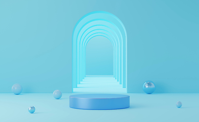 JPG 해외이미지 1 백그라운드 사람없음 파란색 3D 금속 아치 해외포토 포토 컬러 재질 디지털합성 파일형식 이미지허브