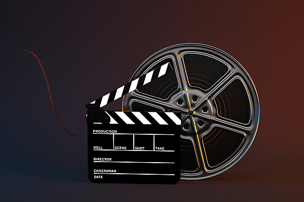 포토 JPG 해외이미지 검은배경 실내 사람없음 3D 클래퍼보드 필름 영화 영화소품 해외포토 백그라운드 문화예술 내부 검은색 디지털합성 오브젝트 파일형식 이미지허브