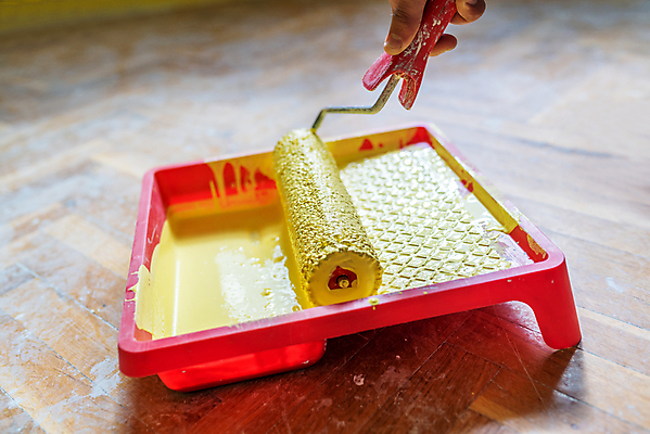 포토 JPG 해외이미지 직업 디자인 벽 백그라운드 컨셉 장신구 노동자 아파트 주택 쟁반 실내 실험 사람없음 내부 장식 파란색 노란색 페인트 방 장비 흰색 공구 붓 업무 변화 수리 양동이 오브젝트 롤러 페인트붓 화가 부활 라텍스 복원 업그레이드 해외포토 컬러 건물 도구 작업 파일형식 이미지허브