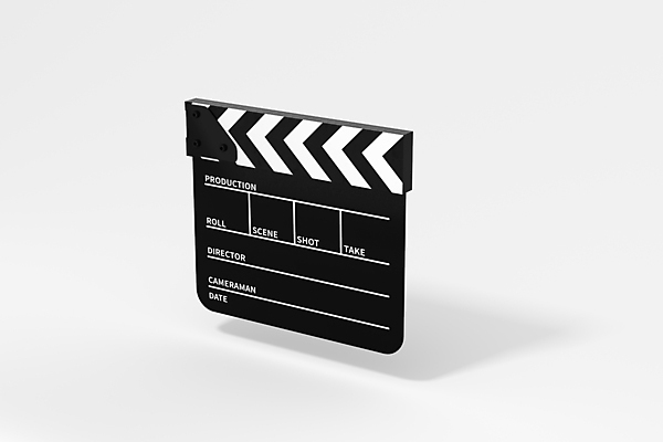 포토 JPG 해외이미지 실내 사람없음 3D 클래퍼보드 영화 흰배경 영화소품 해외포토 백그라운드 문화예술 내부 흰색 디지털합성 오브젝트 파일형식 이미지허브