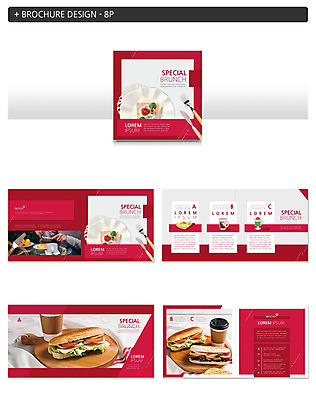 템플릿 접시 ZIP 커피 음식 빵 포크 샌드위치 팜플렛 신체부위 빨간색 식사 양손 나이프 상차림 먹기 브런치 인디자인 INDD 이미지템플릿 식기 손 음료 컬러 모션 사람 칼 파일형식