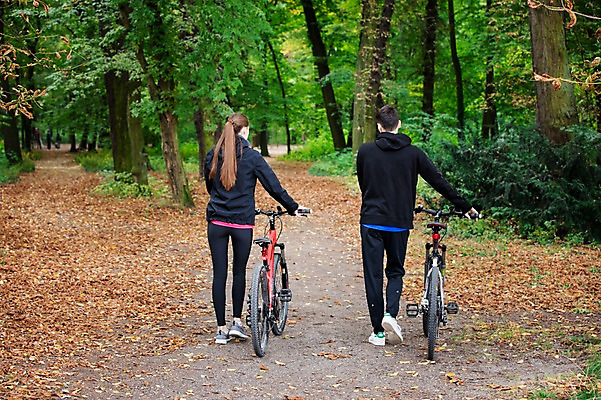 포토 JPG 주간 전신 서양인 외국인 나무 라이프스타일 커플 공원 여자 남자 여유 사람 20대 성인 취미 야외 두명 뒷모습 운동복 운동 걷기 자전거 숲 숲길 체코 성인만 국내포토 자연요소 식물 옷 공공시설 감정 유럽 길 뷰포인트 관계 모션 건강 인종 청년 생활 바이크 파일형식