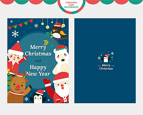 노년 남자 어린이 크리스마스 겨울 여러마리 일러스트 크리스마스카드 미소 사람 상반신 두명 산타클로스 루돌프 눈 눈송이 남색 펭귄 북극곰 손인사 참새 해피뉴이어 가랜드 남자만 국내일러스트 AI파일 자연요소 계절 기념일 컬러 다수 곰 조류 날씨 사슴 카드_감사 눈_날씨 표정 성인 새해인사 인사 파티용품 파일형식 벡터