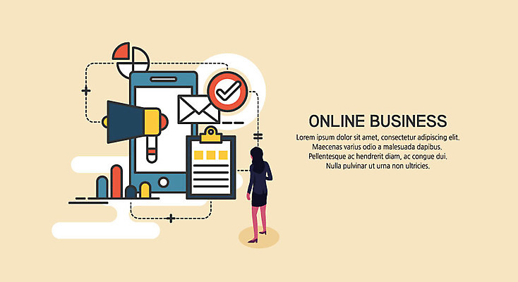 전신 여자 일러스트 비즈니스 그래프 한명 사람 정장 성인 스마트폰 노란색 확성기 비즈니스우먼 플랫 편지 문서 온라인 서류판 성인여자한명만 랜선라이프 국내일러스트 AI파일 1 라이프스타일 옷 컬러 핸드폰 스마트기기 사무용품 직장인 여자한명만 성인여자만 파일형식 벡터 언택트