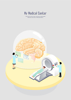 전신 여자 남자 일러스트 의학 병원 사람 성인 세명 스크린 모니터 촬영 진료 환자 의사 두뇌 뇌 검사_조사 성인만 CT촬영 국내일러스트 AI파일 의료기기 컴퓨터 의료진 파일형식 벡터
